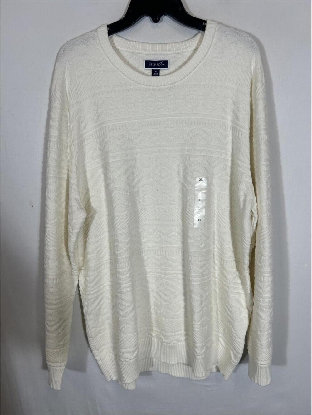 $100 Club Room Women’s Cream Cable Knit Sweater XL